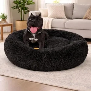 ZEXSAZONE Round Doughnut Pet Bed for Cats and Puppies Dogs mat