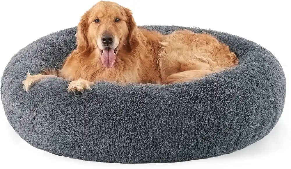 ZEXSAZONE Round Doughnut Pet Bed for Cats and Puppies Dogs mat